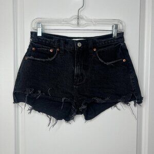 Abercrombie & Fitch Curve Love Black Denim Shorts Size 26 / 2 Women's